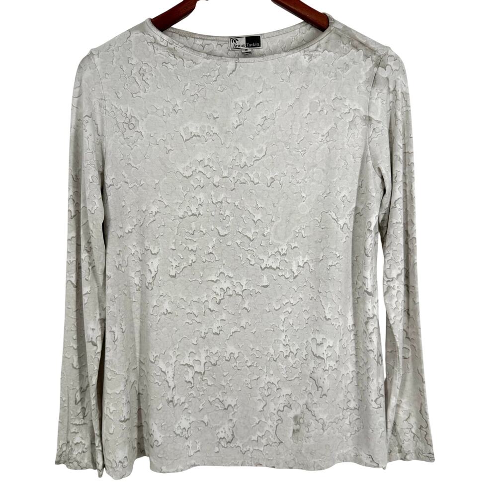 Annie Turbin MEDIUM 2 Super Stretchy Wearable Art to Wear Blouse Shirt Top
